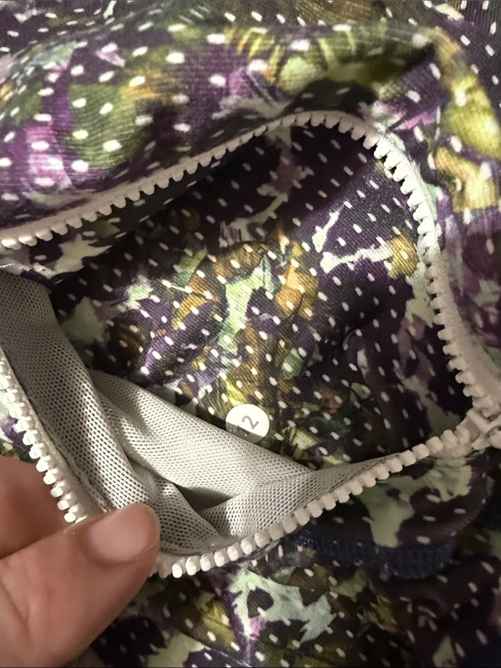 lululemon athletica Purple Multi-Print define zip up size 12